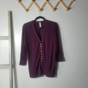 NWOT ZENANA OUTFITTERS WOMEN'S PURPLE CARDIGAN SIZE 1X